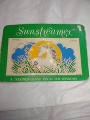 NEW Vintage Sunstreameer Stained Glass Effect Unicorn Window Decal Multicolor