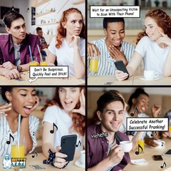 Witty Yeti 2×2 in. Fake Wifi Prank Ad-free QR Code Stickers, 25 Pack