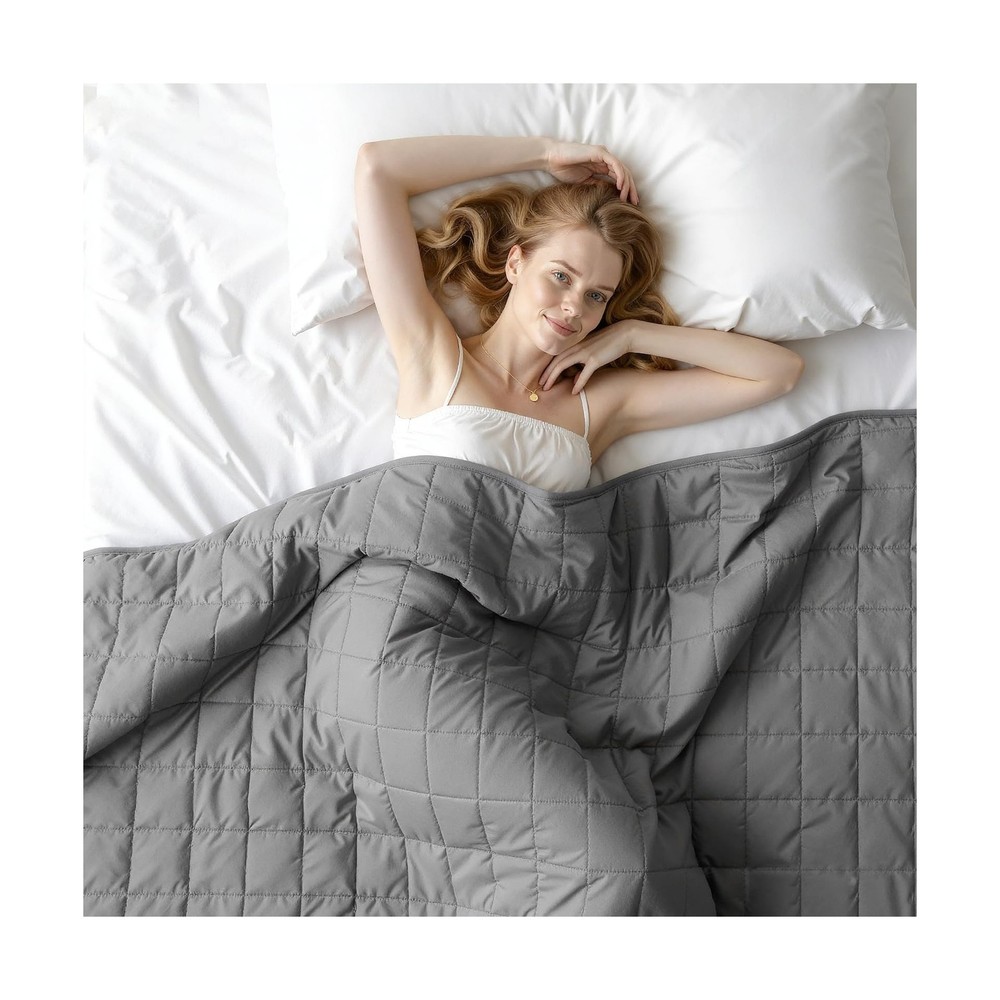 Weighted Blanket for Adults – 15lbs 48″x72″ Cooling Heavy Blank… USA FAST SHIP