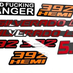 Customized Car Acrylic Emblem Badge MULTI COLOR Custom Text Names