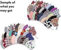 Reusable Face Masks – 3-Layer 100% Cotton Cloth Masks for Adults pack of 30