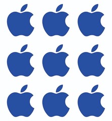 Small Apple logo Vinyl Decals Phone Laptop Small Stickers Apple Set of 12