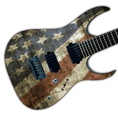 Guitar Skin Wrap Laminated Vinyl Sticker Decal for any Guitar USA Flag GS20
