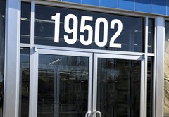 Large Storefront Address Numbers Vinyl Decal Window Bebas Neue Font