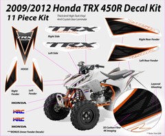 2009 2012 Honda TRX450R Decal Graphic Sticker OEM kit Plastic Kit Emblem 450 TRX