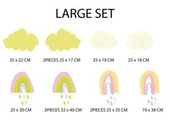 Water Color Rainbows Wall Stickers Set Decal Mural Nursery Bedroom WC262