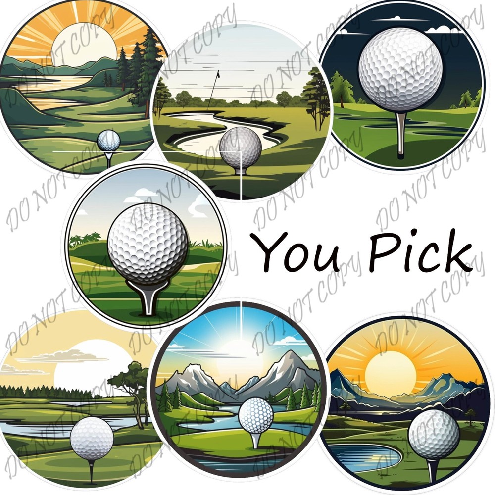Laminated Vinyl Decal Die Cut Sticker – Golf Lovers Lot – Made in USA
