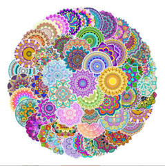 50 Pcs Stickers Mandala Boho Symbol Flowers Luggage Skateboard Laptop Car Vinyl
