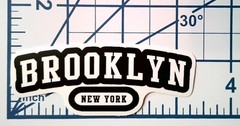 Brooklyn New York Vinyl Sticker Black and White Borough Banner NYC City Graphic