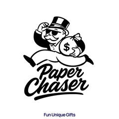 Paper Chaser Vinyl Decal Sticker -Multiple Colors & Sizes- SHIPS FREE!