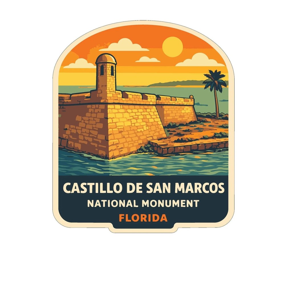 Castillo de San Marcos Florida Sticker Decal Vinyl Die-Cut US National Monuments
