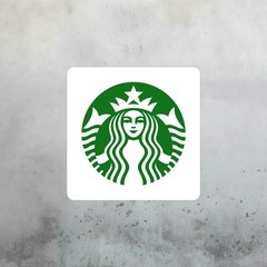 STARBUCKS Aluminum Sign 18in x 18in – Coffee Kitchen Wall Art Sign