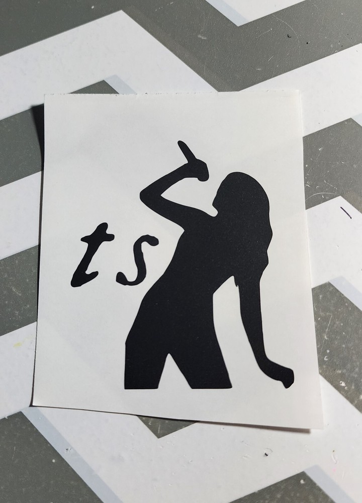 Taylor Swift t s silhouette, Computer/Car/Cup Vinyl Decal- swiftie 3×3