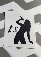 Taylor Swift t s silhouette, Computer/Car/Cup Vinyl Decal- swiftie 3×3