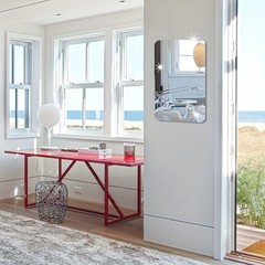 Removable Rectangle Mirror Tile Peel And Stick Living Room Dorm Hanging Decor