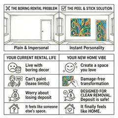 Stained Glass Mermaid Window Door Mural, White, Peel n Stick, Sticker Cover Wrap