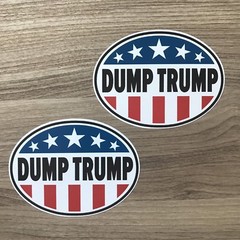 Dump Trump Donald Trump 4″ Wide Vinyl Sticker – BOGO
