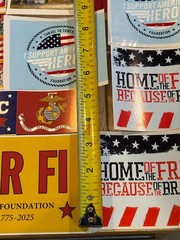 Patriotic Sticker Lot – Charity Organizations – 140 Count – Various Sizes
