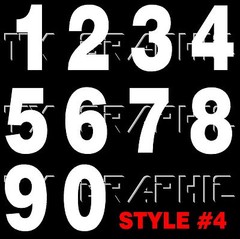 IRON ON HEAT TRANSFER UNIFORM NUMBER VINYL DIGIT SPORT JERSEY SOCCER BASEBALL