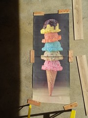 Food Challenge GIANT 5 Scoop Ice Cream Photo Door Wall Mural Poster 82.5” X 34”