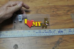 I Love My Dog Heart Vinyl Decal Car Window Sticker , see pictures