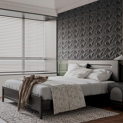 DIY 3D Diamond Wall Panels Set – 33 Elegant Black Vinyl Sheets for Any Room