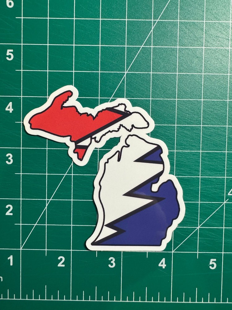 MIchigan Stealie – Grateful Dead – Laminated Vinyl Sticker 3″x3″