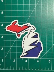 MIchigan Stealie – Grateful Dead – Laminated Vinyl Sticker 3″x3″