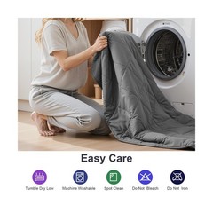 Weighted Blanket for Adults – 15lbs 48″x72″ Cooling Heavy Blank… USA FAST SHIP