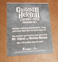 Guitar Hero III Legends of Rock Sticker Promo (rectangle) 4×3