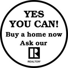 Yes You Can Realtor #2 Symbol 1 Color Window Wall Vinyl Decal Sticker