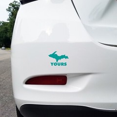 UP Yours Vinyl Decal – Yooper Uppy Humor Sticker – U.P. Michigan MI – 20 Colors