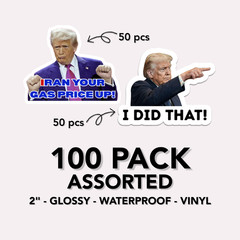 Trump “I DID THAT” Stickers IRAN Your Gas Price Up 100pc Mixed Pack for Gas Pump