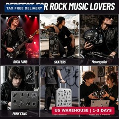 100PCS Rock Band Stickers Pack Vintage Punk Music Waterproof Vinyl Decals for La