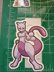 POKEMON STICKER X MEWTWO 3X3 INCHES STICKER X VYNIL DIE CUT STICKER HIGH GLOSS