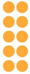 1.5″ Light Orange Round Vinyl Dots Stickers Color Coding Inventory 1.5 Inch Dot