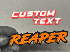 Custom Lazer-Cut Car Acrylic Emblem Badge MULTI COLOR Customized Text Names.