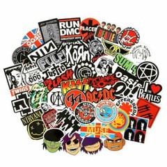 USA saler 100PCS Rock band sticker Rock and Roll Music Sticker Vinyl Waterproof