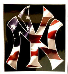 New York Yankees Stars & Stripes Sticker *NEW* Measures 3″ x 2.8″