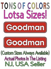 TWO Goodman HVAC Die Cut Vinyl Decals Thermostat Home Comfort Stickers Rectangle