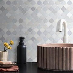 Azulejos Adhesivos Arabescos Gruesos Tonos Claros Para Pared De Lujo Pro
