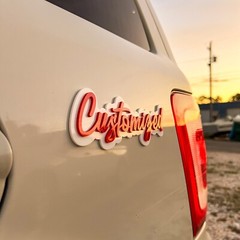 Custom Car Acrylic Emblem Badge MULTI COLOR Customized Text Names