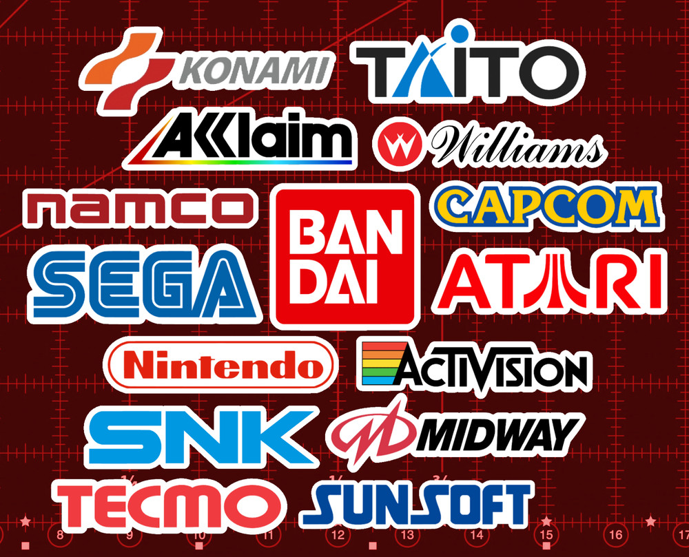 15 Arcade Company Stickers – White, Clear or Holographic – Video Games Pac-Man