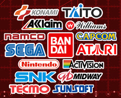 15 Arcade Company Stickers – White, Clear or Holographic – Video Games Pac-Man
