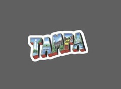 Tampa Sticker Florida Ocean Waterproof – Buy Any 4 For $1.75 Each Storewide!