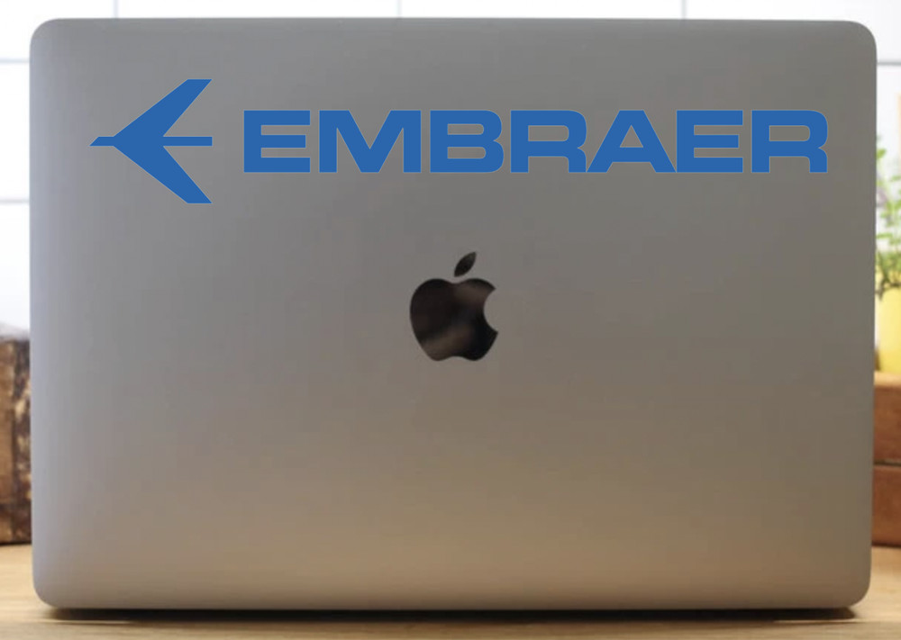 Embraer Aircraft Logo Decal- Airplane Sticker Decal- Pilot Sticker- Jet Decal
