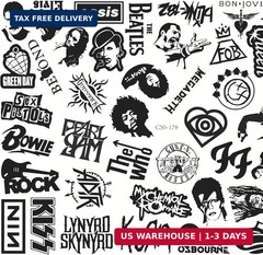 100PCS Rock Band Stickers Pack Vintage Punk Music Waterproof Vinyl Decals for La