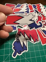 Massachusetts Stealie – Grateful Dead – Laminated Vinyl Sticker 1.5″x3″