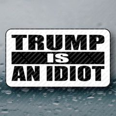 TRUMP IS AN IDIOT Funny Political Anti Trump Biden 2024 Prank Joke Gag Sticker