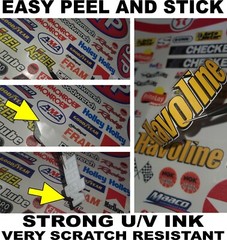 Clear Matte Vinyl Sticker Sheet 106-R/C MODEL Decal fits 1/24-1/16 Scale DIE CUT